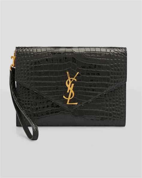 ysl wristlet clutch|ysl crocodile clutch.